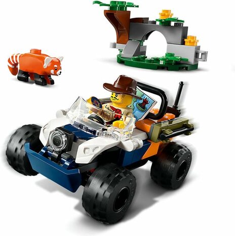 60424 LEGO City Jungleonderzoekers: rode panda-missie met terreinwagen