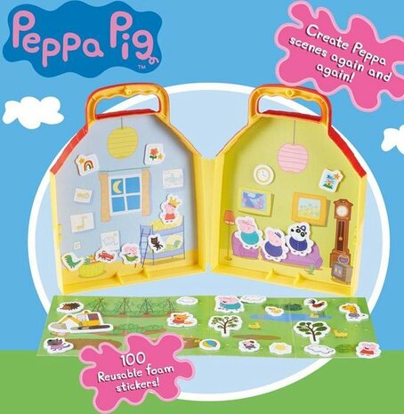 74555 Peppa Pig  Stickerhuis Herbruikbaar