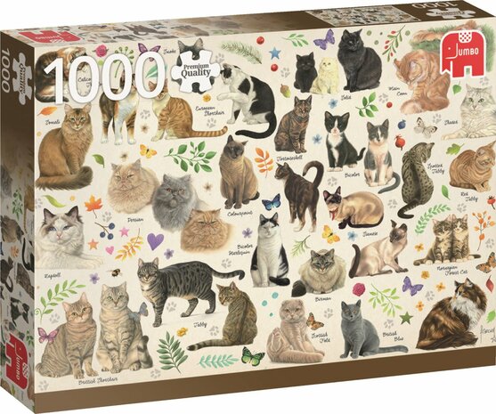 18595 Jumbo Puzzel Franciens Katten 1000 stukjes