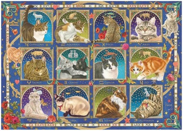 18853 Jumbo Puzzel Francien Cat Horoscope Summer 1000 stukjes