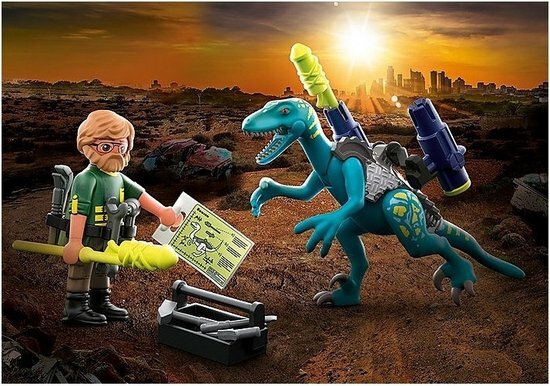 70629 PLAYMOBIL Dino Rise Uncle Rob: bewapenen voor de strijd