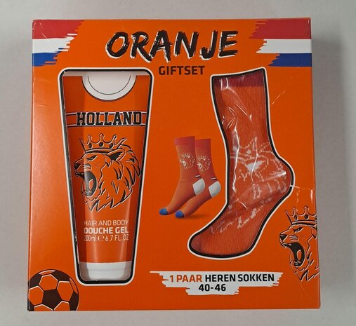 90375 Giftset Holland Haar- en Body Douchegel + Holland Heren Sokken