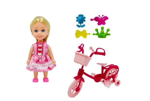 19814 Minipop met Fiets Speelset 11 cm