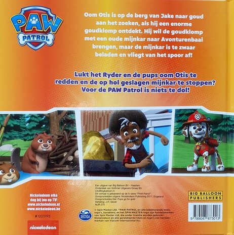 73013 Paw Patrol Boek De pups gaan voor goud!