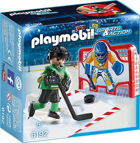 6192 Playmobil Ijshockey doelschieten