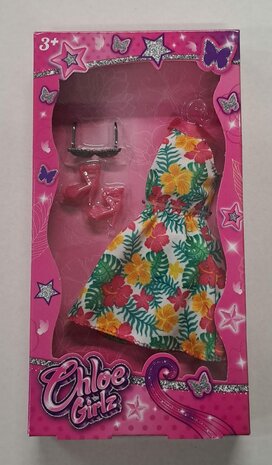 30459 Chloe Girlz Poppenkleding Bloemenjurk