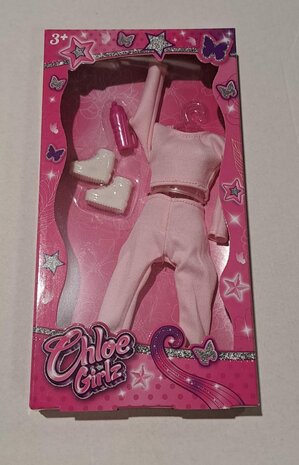 30534 Chloe Girlz Poppenkleding Licht Roze Fitnesspak