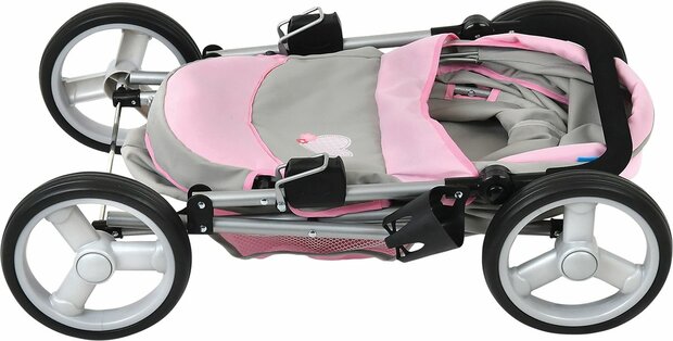 62433 HAUCK Poppenwagen angie toys for kids Roze/Grijs