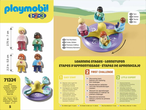 71324 PLAYMOBIL 1.2.3 Kindercarrousel 