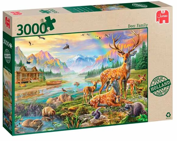 05799 Jumbo Puzzel  Deer Family 3000 stukjes