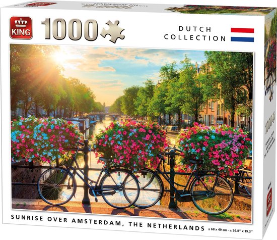 Pasen huren Verbonden 05721 King Puzzel Grachten Amsterdam 1000 Stukjes - ALMAspeelgoed.nl