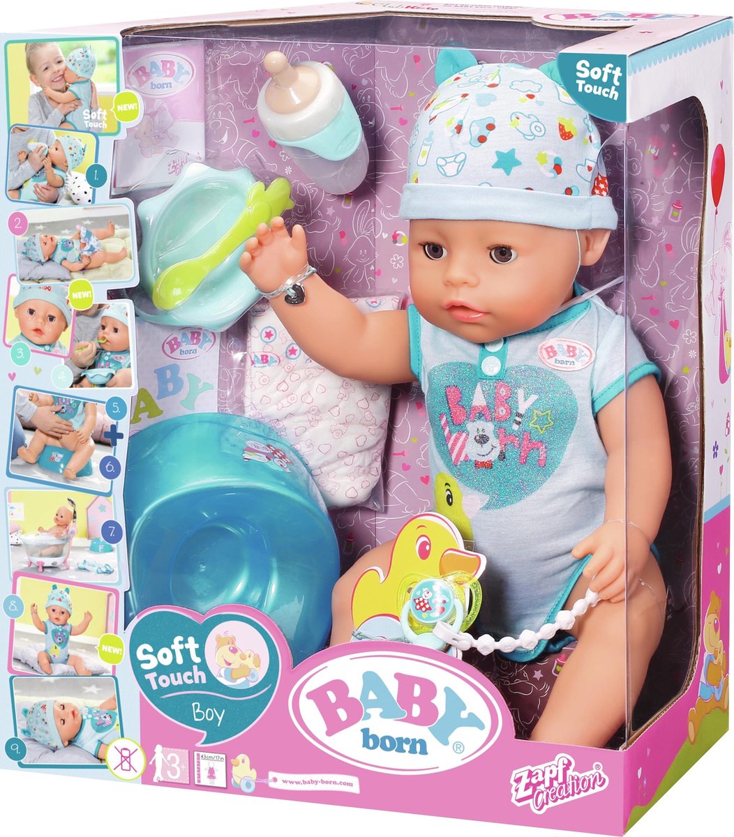 is genoeg Erge, ernstige registreren 24375 BABY born® Soft Touch Jongen - Interactieve Babypop 43cm -  ALMAspeelgoed.nl