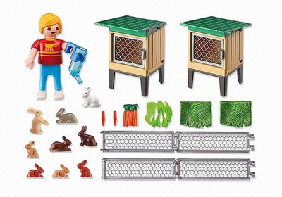 6140 Playmobil Konijnenhok met buitenren