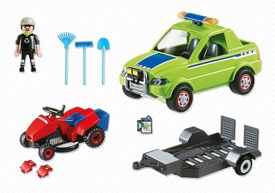 6111 Playmobil Voertuig groenbeheer met grasmaaier