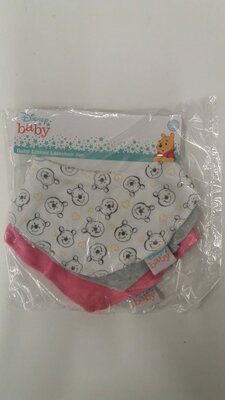 95395 Disney Winnie de Poeh Babyslabbetjes Roze/grijs/wit Maat 74/80