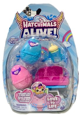 90440 Hatchimals Alive - Hungry Hatchimals-speelset met kinderstoel