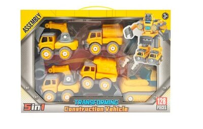 78739 5-In-1 Transforming Construction Vehicles Wegwerker