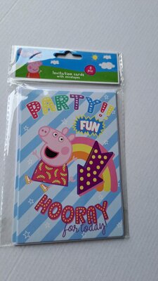 52430 Peppa Pig Uitnodigingskaarten Fun 5 stuks