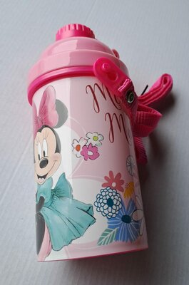 65110 Disney Minnie Mouse Flip Top Drinkbeker/Bidon met Rietje Roze