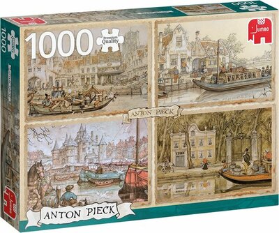 18855 Jumbo Puzzel Anton Pieck Canal Boats 1000 stukjes