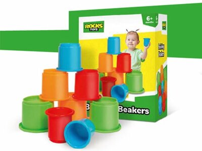 43684  Rocks Toys Stapel Bekers 8 stuks