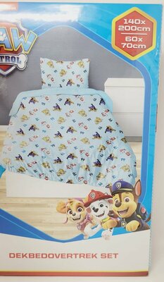 55504 Paw Patrol Dekbed Marshall Chase en Rubble 140x200cm