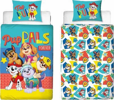 87696 Paw Patrol Dekbedovertrek Dubbelzijdig