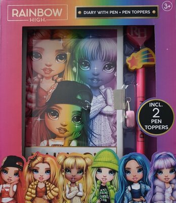 22272  Rainbow High Dagboek met Slot + Pen + 2 Pentoppers