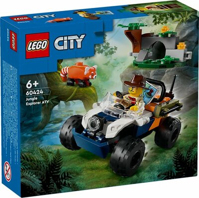 60424 LEGO City Jungleonderzoekers: rode panda-missie met terreinwagen