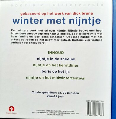 33877 Nijntje Boek Winter met Nijntje + cd