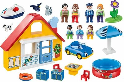 9527 PLAYMOBIL 1.2.3 Vakantiehuis