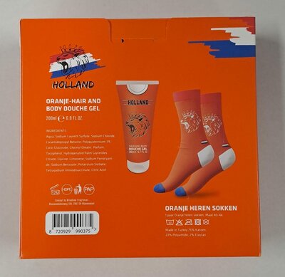 90375 Giftset Holland Haar- en Body Douchegel + Holland Heren Sokken