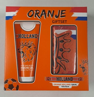 90382 Giftset Holland Haar- en Body Douchegel + Holland Sjaal