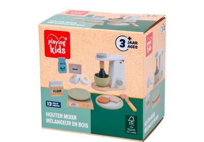 94623 Playing Kids Houten Mixer met Toebehoren