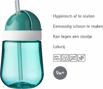 93287 Mepal Mio rietjesbeker 300 ml  Gele uitvoering