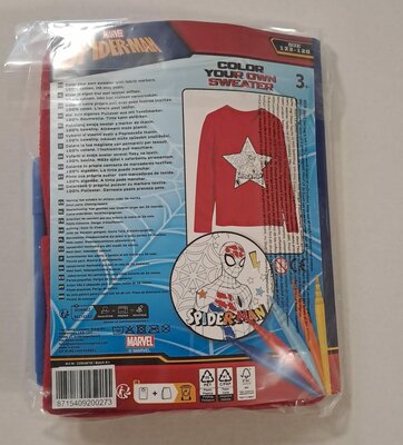 00273 Marvel Spiderman Kleur je Eigen Trui Maat 122-128