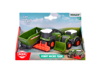 76278 Dickie Toys Micro Builders Fendt Rood 3 stuks