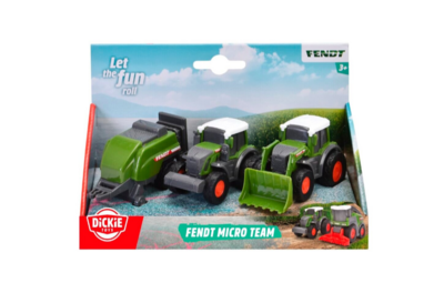 76261 Dickie Toys Micro Builders Fendt Groen 3 stuks