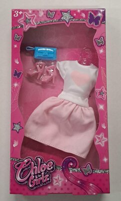 30497 Chloe Girlz Poppenkleding Zomerjurkje met Hart