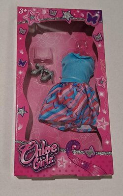 30473 Chloe Girlz Poppenkleding Zomerjurkje Vlinder