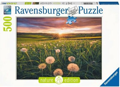 169900 Ravensburger Puzzel Paardenbloemen bij zonsondergang 500 stukjes