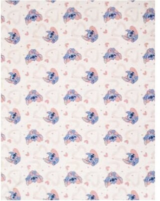 48118 Disney Stitch Fleece Plaid 130x160 cm Roze