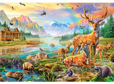 05799 Jumbo Puzzel  Deer Family 3000 stukjes