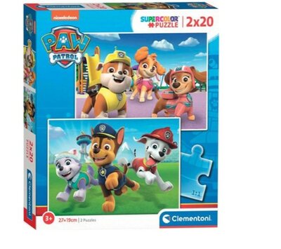 24800 Clementoni Paw Patrol Puzzel 2x20 Stukjes